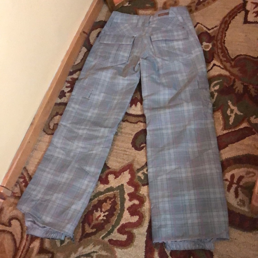 EMPYRE 10,000mm Size Small Snow Ski Snowpants Plaid Gray Purple $159 NEW - Picture 2 of 16